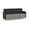 Lesro Siena 3 Seat Tandem Seating No Ctr Arms, Bru Steel, RS NightSky Back, MD Farro Seat, RS NightSky Panels SN3101 - alternate 1